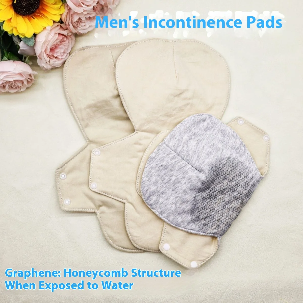 Herbruikbare Mannen Pads Incontinentie Aambei Bescherming Wasbaar Katoen Lekvrije Pads Volwassen Blaas Controle Ondergoed Liners Pads