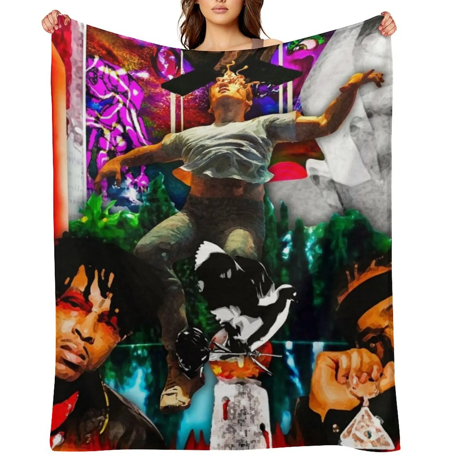 

Best music Albums Weeknd Colllege Throw Blanket Cute Furrys Bed linens Luxury Brand Blankets