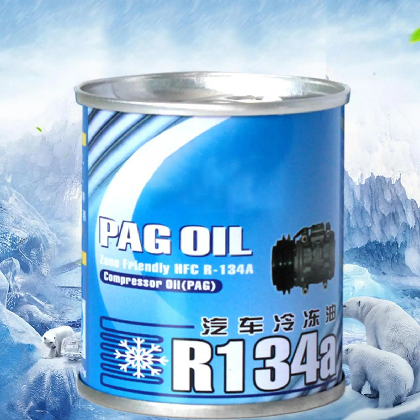 Автомобильный хладагент переменного тока, 70 г, охлаждающая жидкость переменного тока R-134a, хладагент для автомобиля, грузовика, автобуса, компрессор кондиционера, система кондиционирования хладагента, масло переменного тока