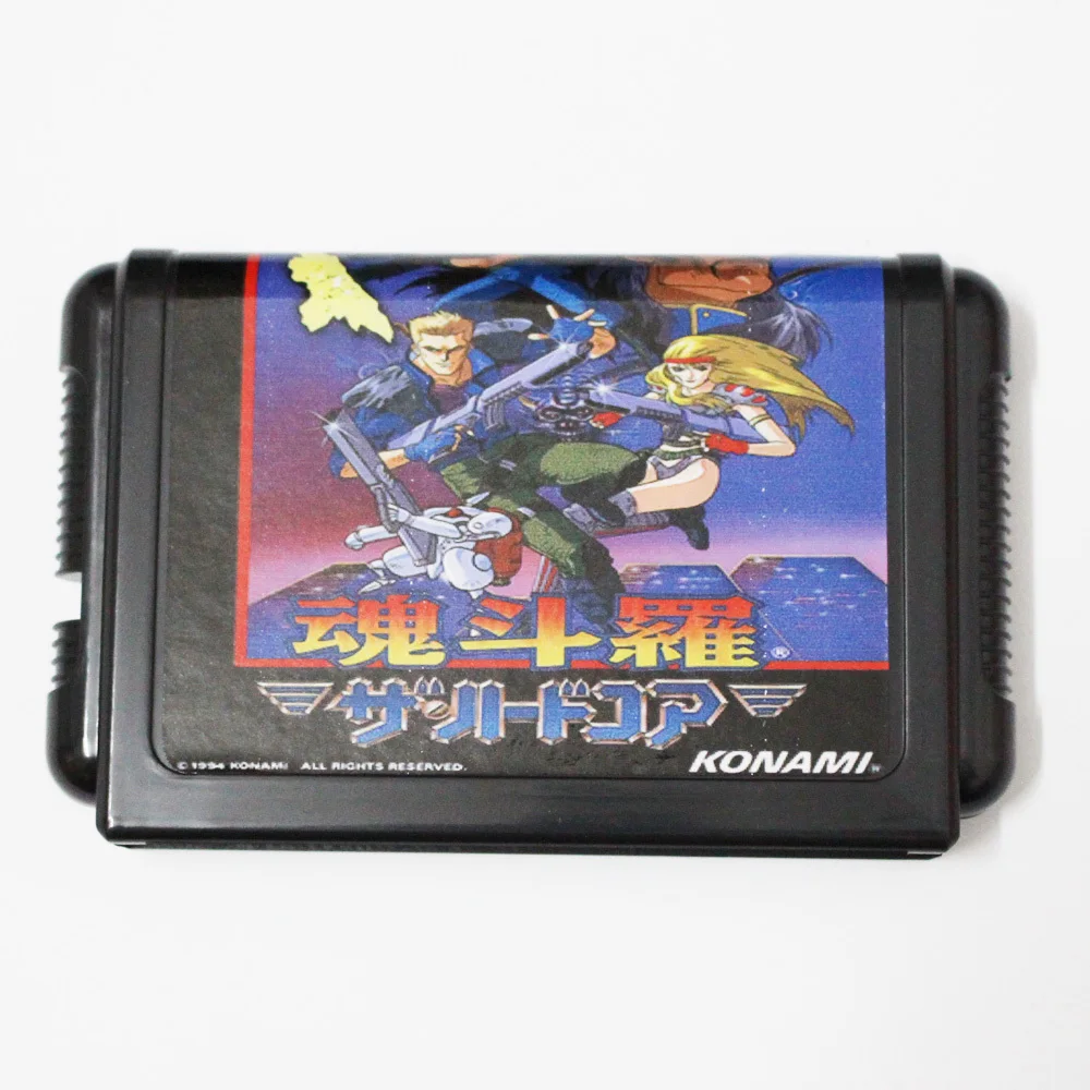 Contra Japanese Version 16 bit MD Game Card For Sega Mega Drive For Genesis