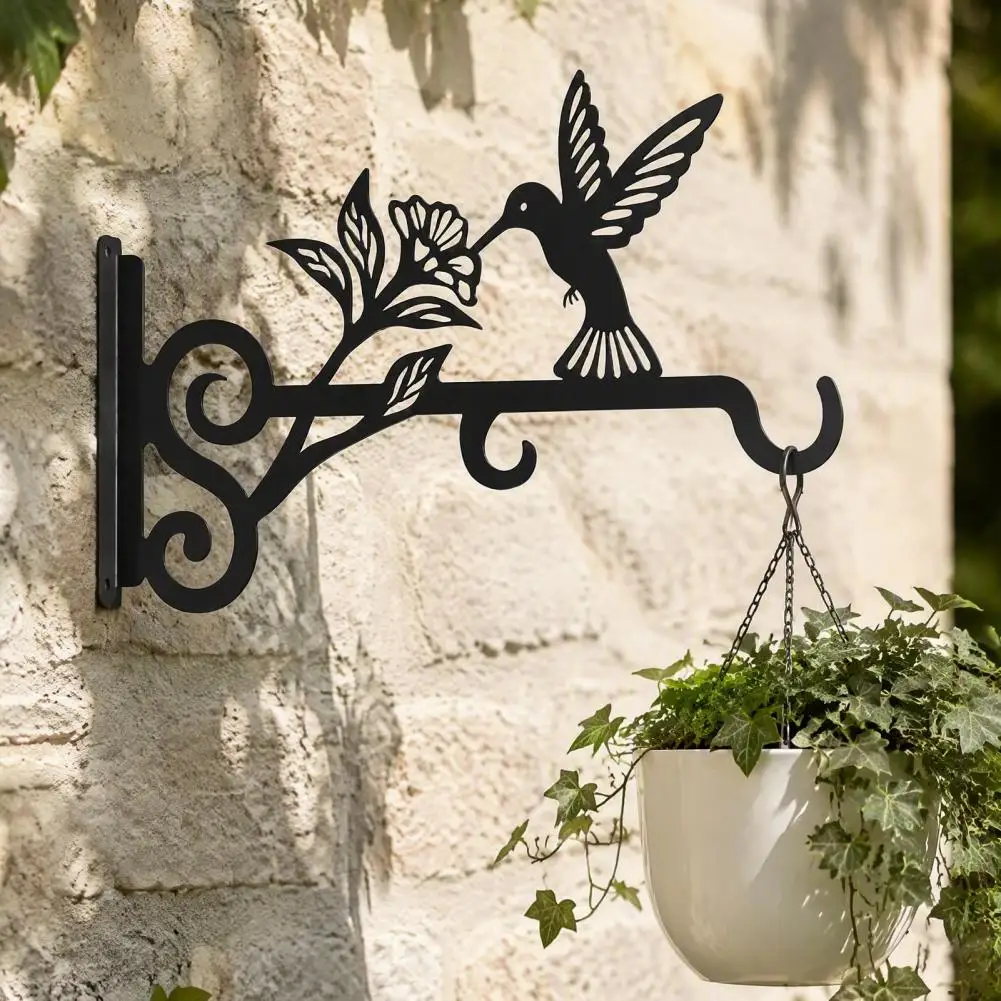 Aesthetic Wall Plant Hanger Metal Bird Pattern Hanging Plant Bracket Anti Rust Plant Hooks for Hanging Plants And Lantern