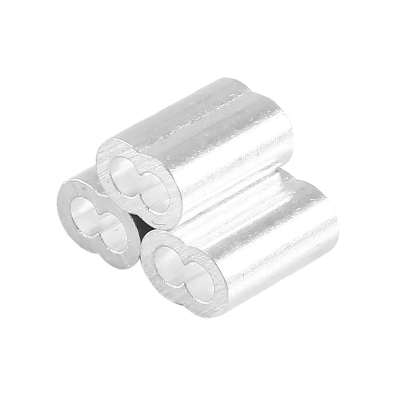 AA63 HOT 100 pezzi manicotto ad anello di crimpatura in alluminio per fune metallica e cavo da 3 mm di diametro