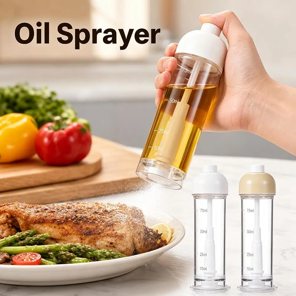 100ml Oil Spray Pot Kitchen Household Edible Olive Oil Spray Bottle Atomized Misty Oil Tank Air Fryer Spray Bottle