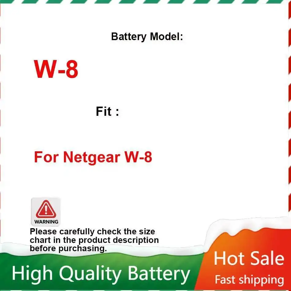 تبديل البطارية 2500 مللي أمبير لـ Netgear W-8 W-8 بطارية متينة وفعالة عالية الجودة + ضمان رمز المسار