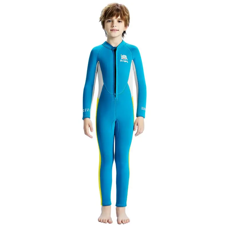 

2.5MM Warm Wetsuits Kids Swimwears Diving Suits Long Sleeves Boys Girls Surfing Children Rash Guards Snorkel Waterproof