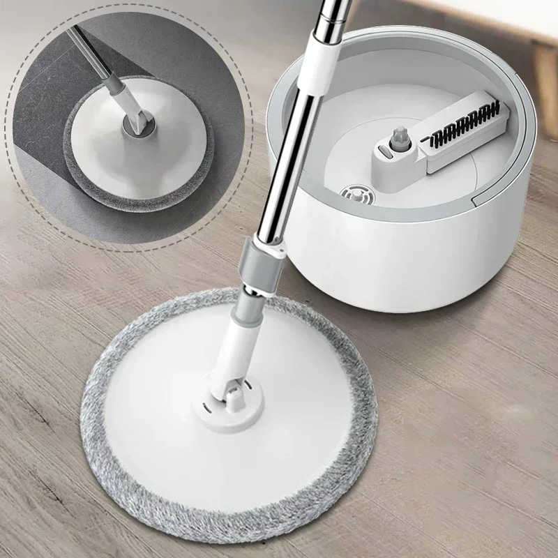 Spin Mop Water Separation 360 Cleaning with Bucket Microfiber Cloth No Hand-Washing Floor Floating Mop Household Cleaning Tools