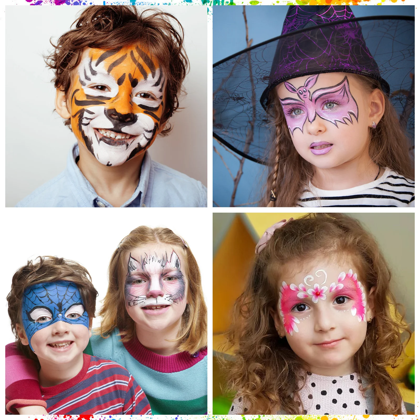 

28pcs Face Painting Sponges Teardrop Sponge Blocks For Facial Art Body Paint Kids Costume Makeup Tools Crafts Sponges