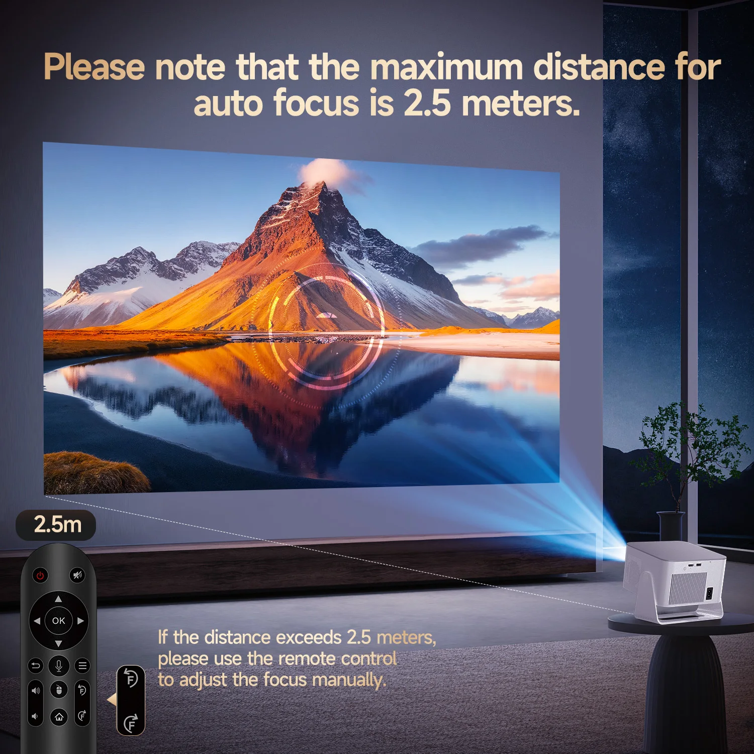 Magcubic Android 14 Autofokus HY350Max Sprachgesteuerter Projektor Native 1080P Unterstützt 8K Mit Wifi6 BT5.4 2+16G Film Outdoor – Detail 13