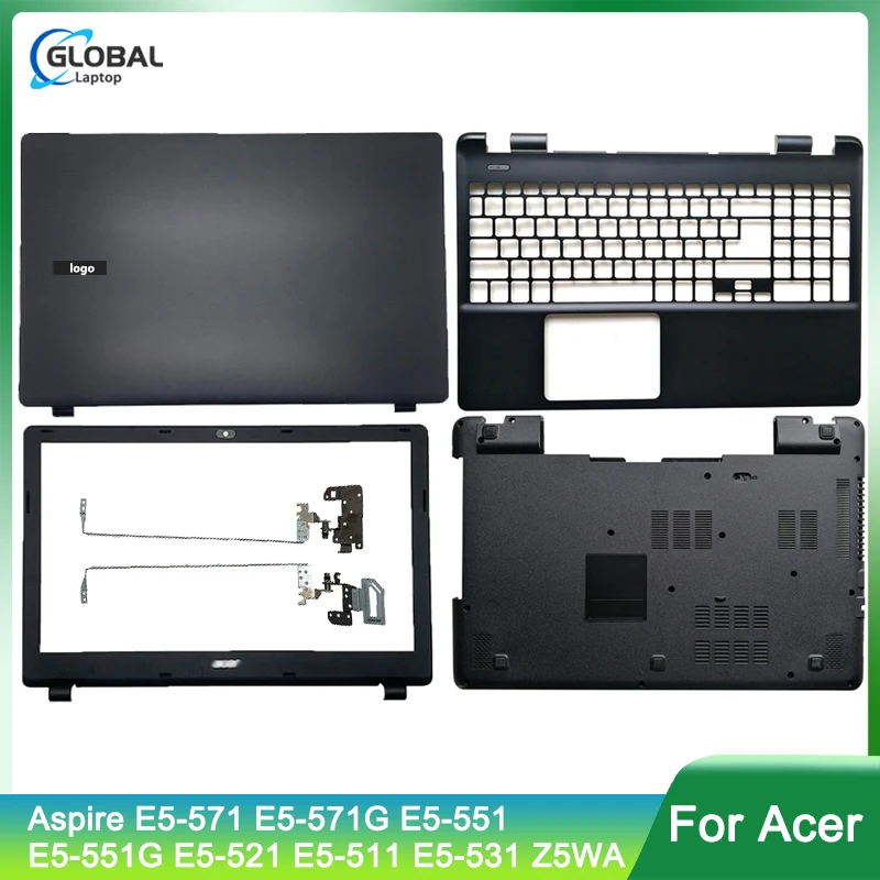 Baru untuk Acer Aspire E5-571 E5-531 Z5WA Laptop LCD Penutup Belakang/Bezel Depan/Palmrest/Bawah