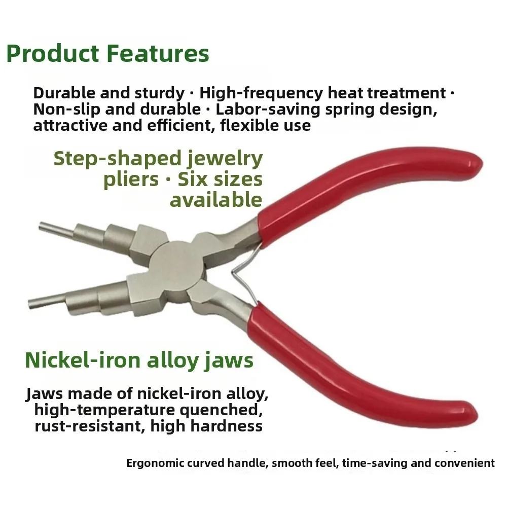 Stainless Steel Bail Making Pliers Multifunctional Durable Large Wire Looping Pliers 3 Barrels Multi-Size Jewelry Pliers