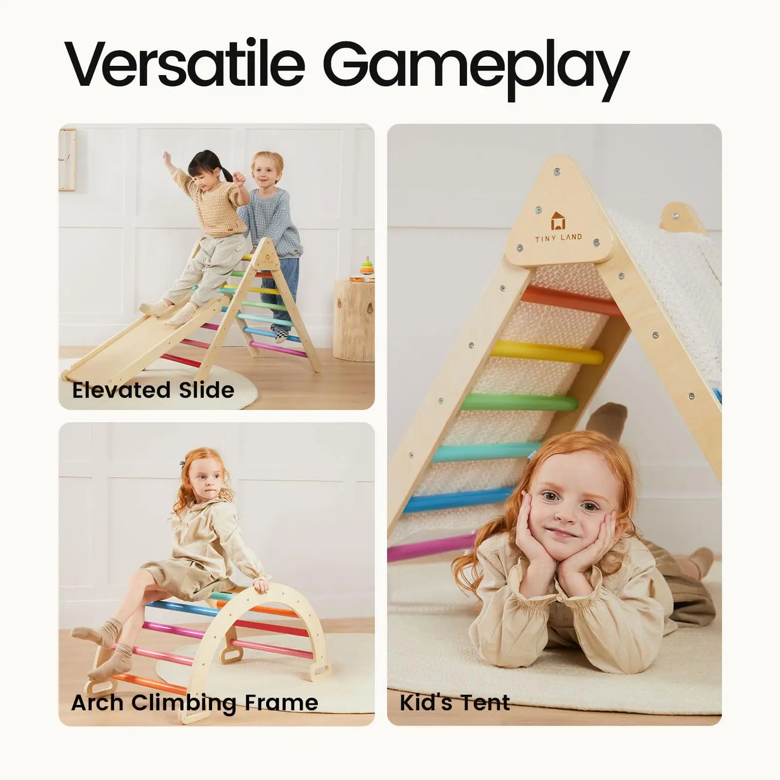 Solid Wood Versatile Climbing - Kids Outdoor Climbing Frame recension och pris