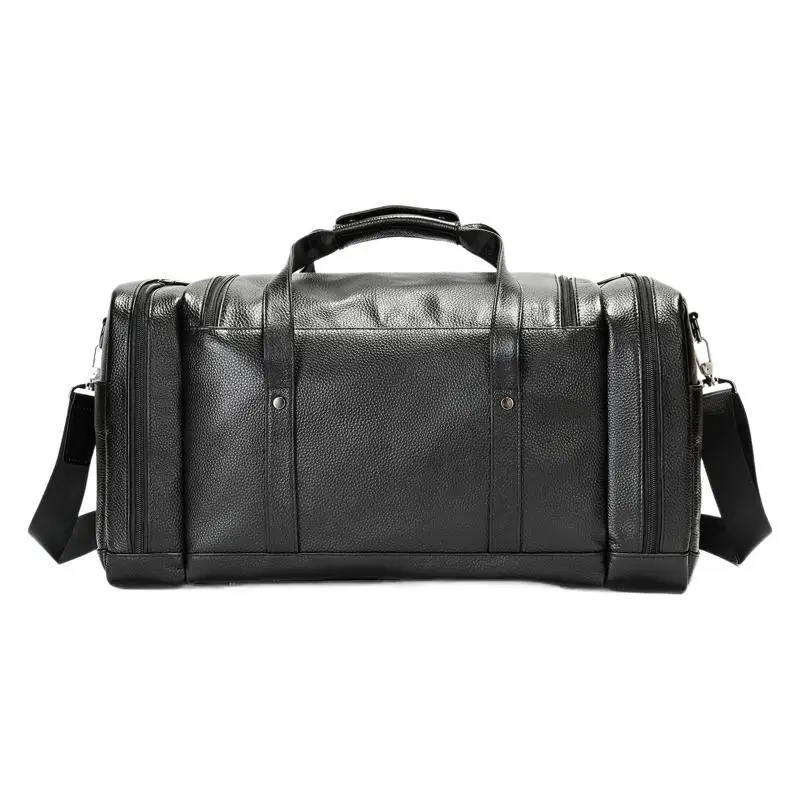 

Luxury Soft Leather Men's Handbag with Shoulder Strap Top-Handle Bag Men Crossbody Bag High Capacity Travel Bag Fitness Handbags