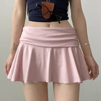 Waist-Flipping  Ruched Skirts Prevent Exposure Golf Sports Women Short Dress High Elasticity Athletic Short High Waist Skirt - Image 2