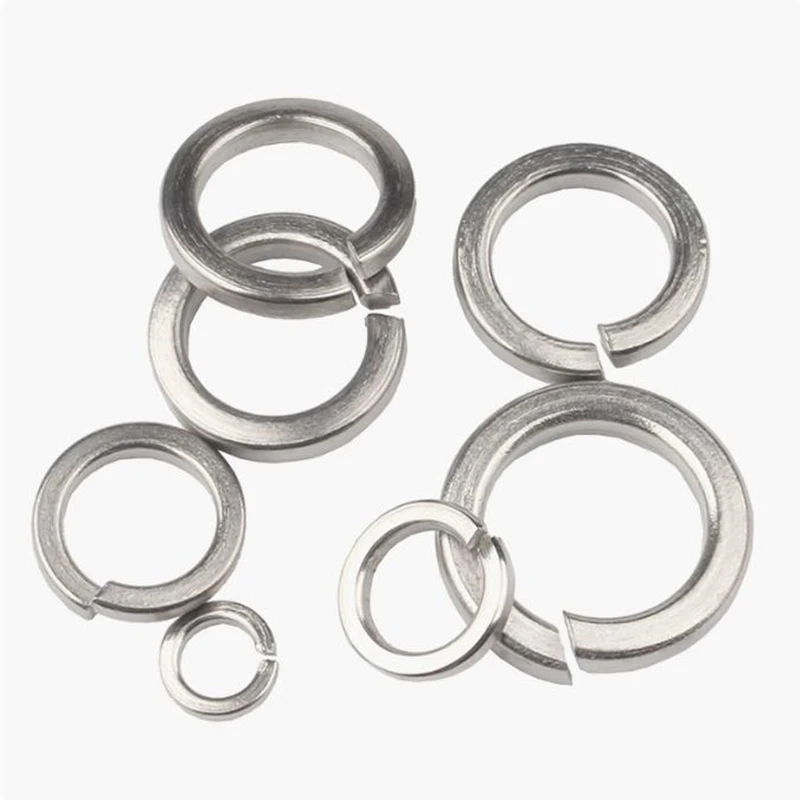 DIN127 GB93 M1.6 M2 M2.5 M3 M4 M5 M6 M8 Spring Washers 304 Stainless steel Shells Pad Spring Lock Washer Elastic Gasket