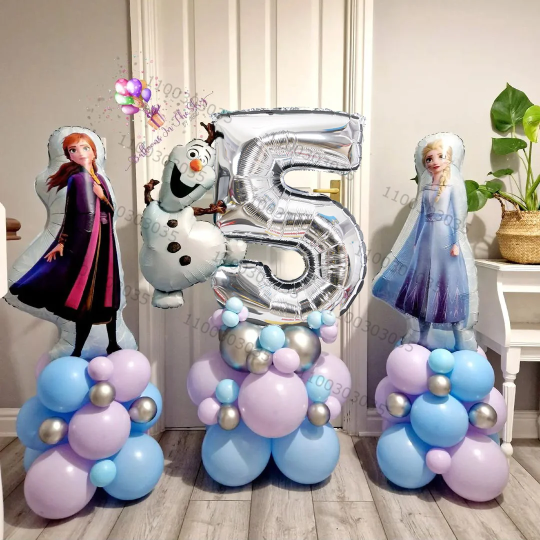 74pcs Frozen Balloons Garland Kit Kids Birthday Age 1-9 Party Decorations Princess Anna Elsa Foil Balloons Toys Globos Supplie