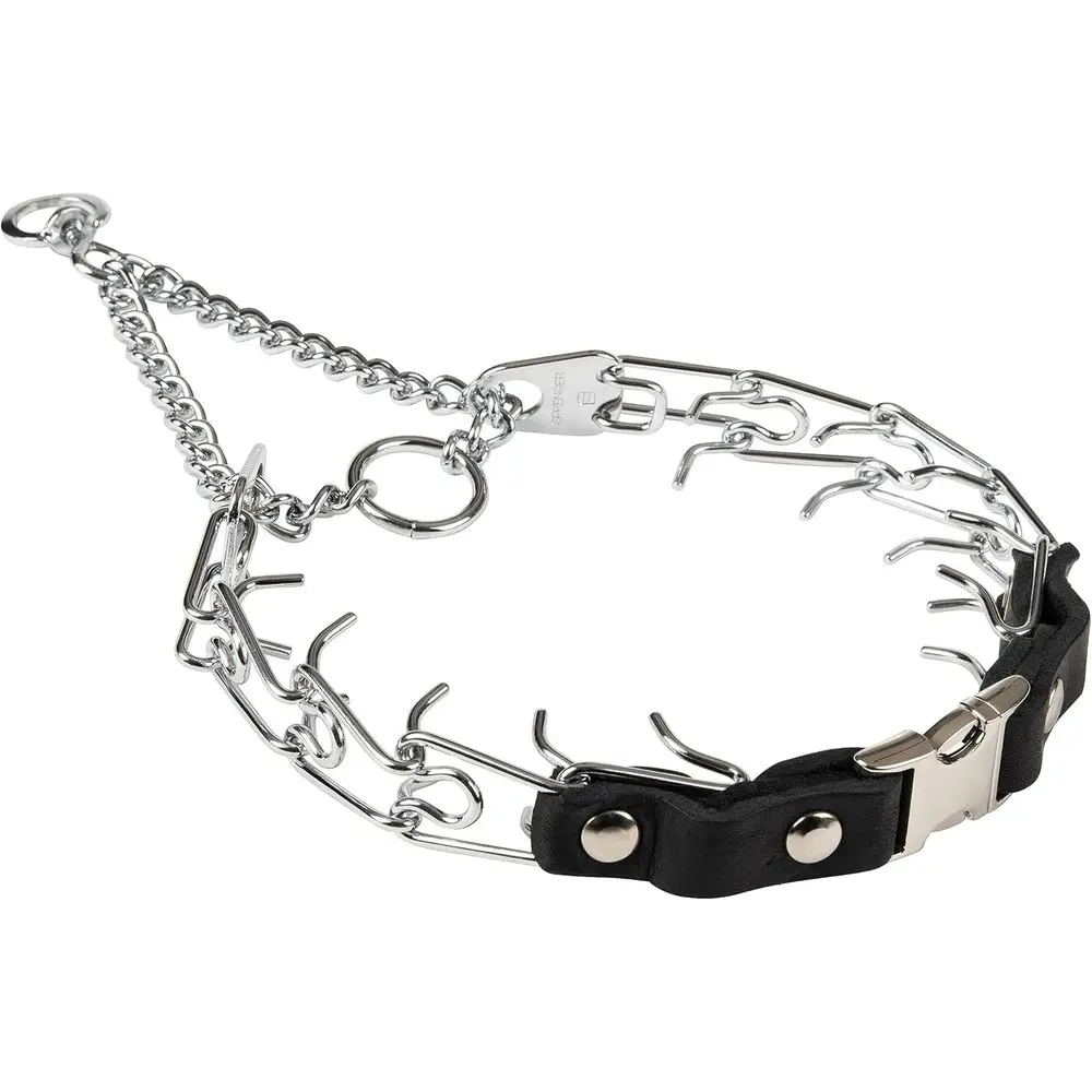 

2.25mm Prong Collar or Dogs Training – Quick Release Buckle & Swivel Ring or Easy Use – Made o Durable Chrome Plated StainlSteel