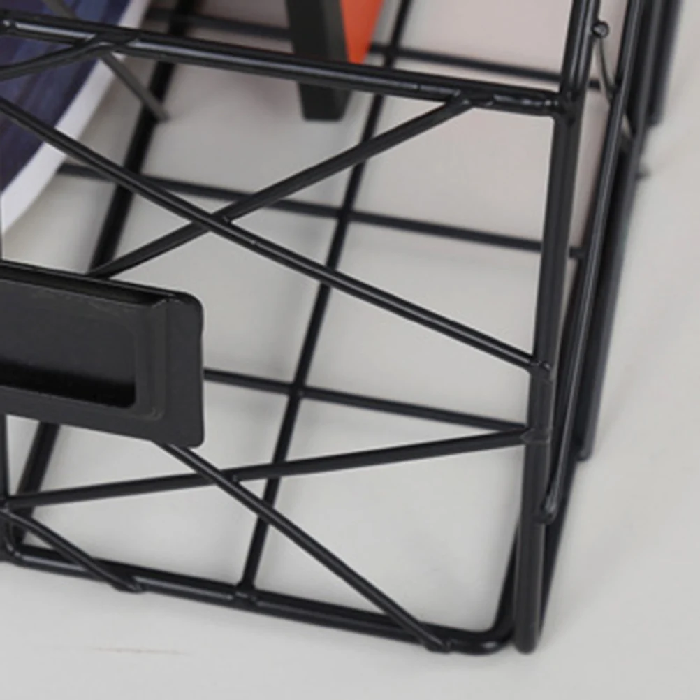 

File Rack Book Shelf Desktop Organizer Accessories Document Storage Wrought Iron