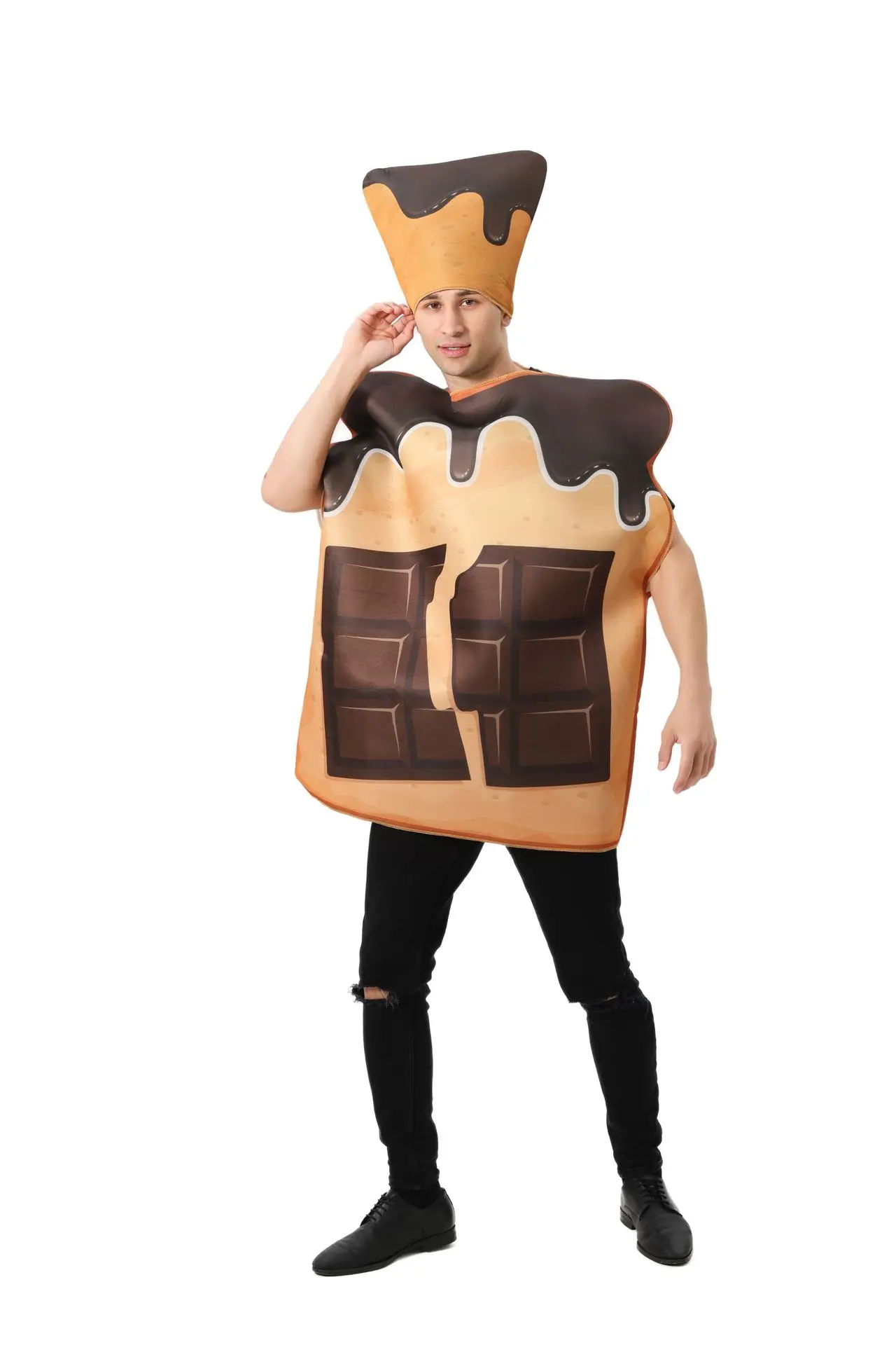 Schoolvoorstelling Fruitgroente Cosplay Spons Chocolade Brood Top Kostuum Halloween Kostuum Eten