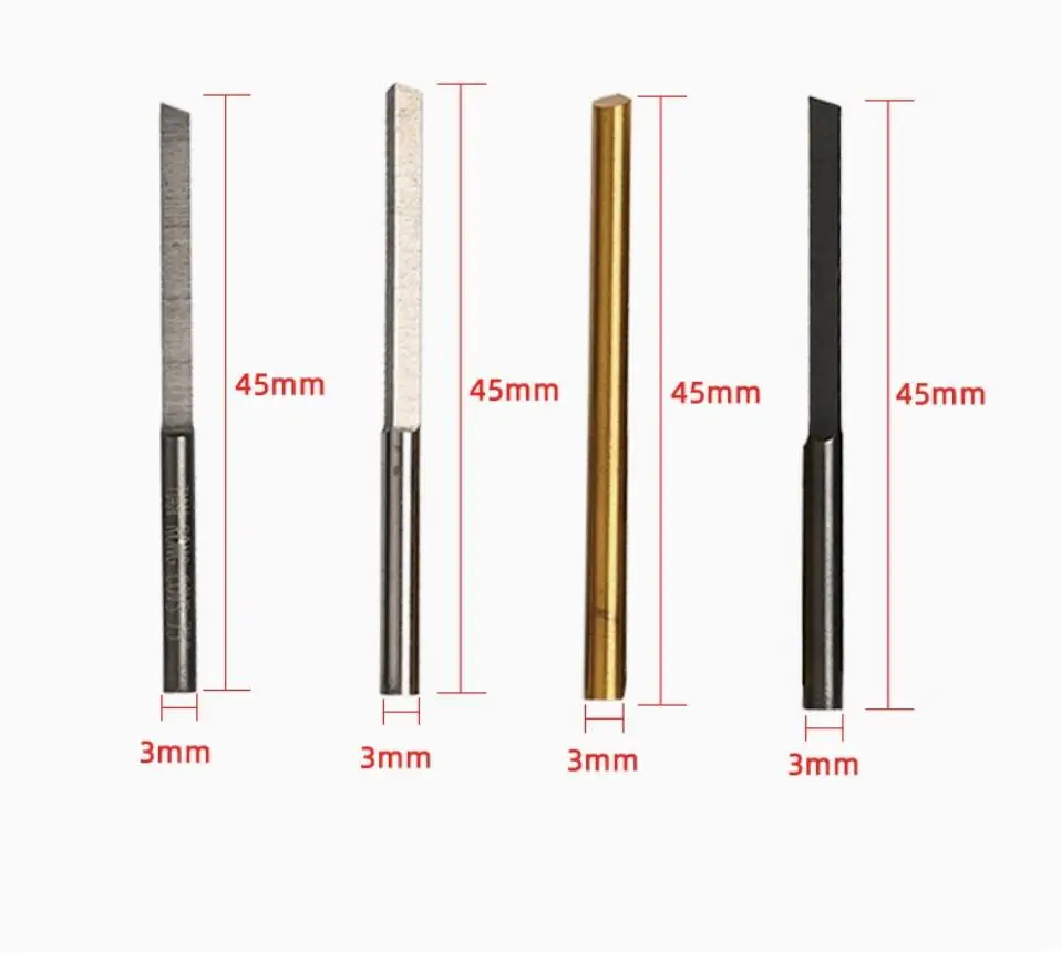 

Pneumatic Graver Accessories gold silver Angle Cutter Engraving Knives, Spatula Triangle Metal Blades for Jewelry Making DIY