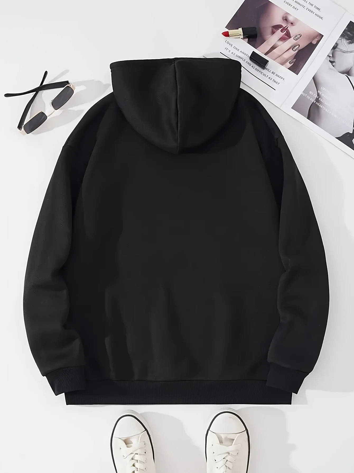 Sudadera con capucha para mujer ALOHA letra con estampado de flores 2025 nuevo otoño e invierno Top con capucha de manga larga ropa Casual para mujer