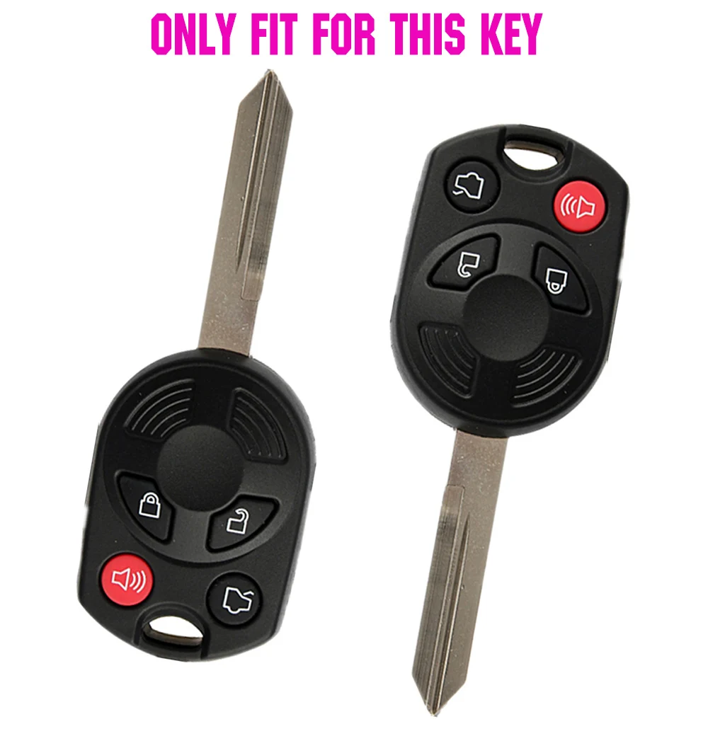 AX per FORD Focus Escape c-max Fusion Edge Expedition Explorer Flex Taurus 4 pulsanti Silicone Car Remote Key Fob Shell Cover Case