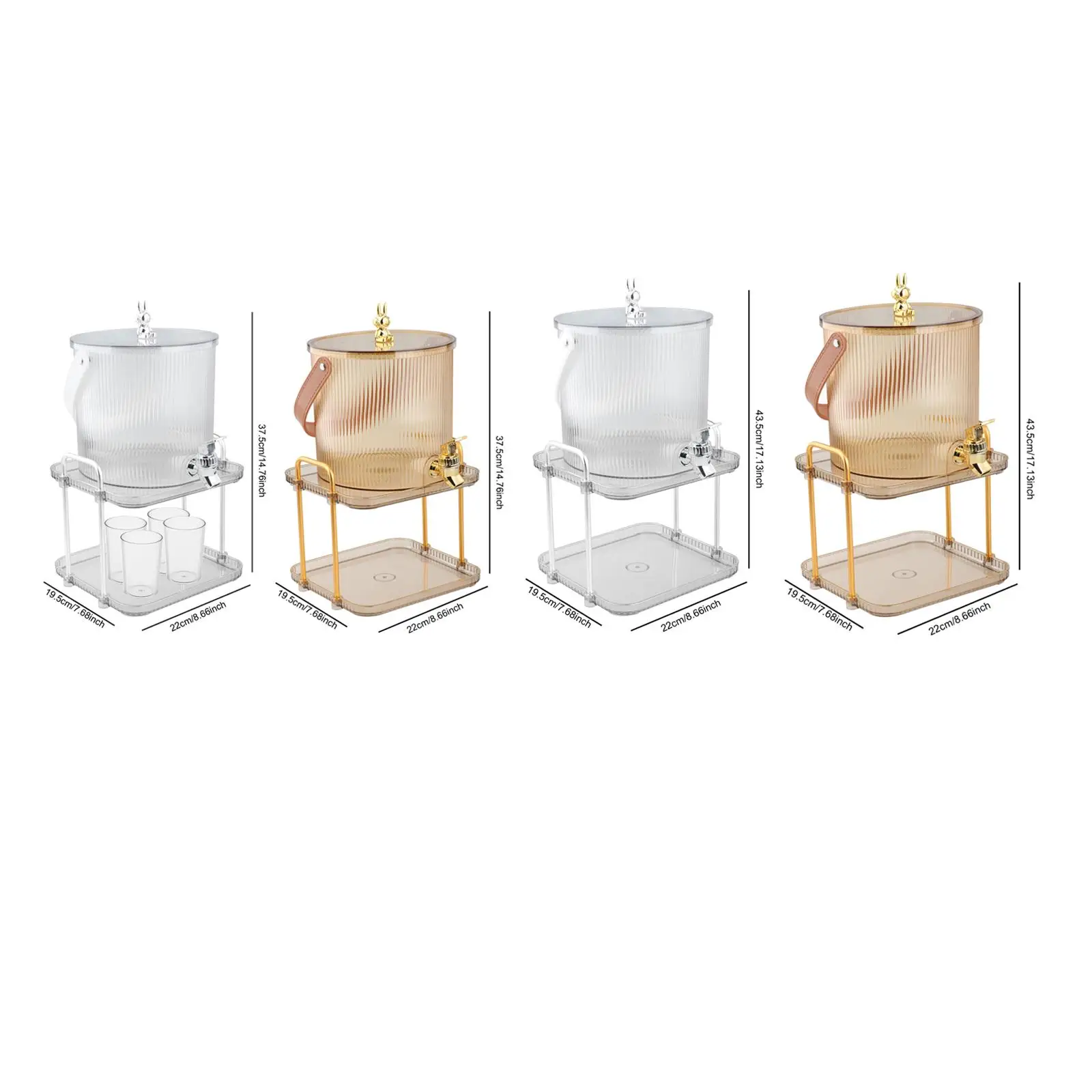 موزع مشروبات سهل التنظيف، إبريق ماء شفاف، موزع مشروبات، غلاية باردة مع صنبور للشواء والنزهات المنزلية للاستخدام اليومي في الهواء الطلق