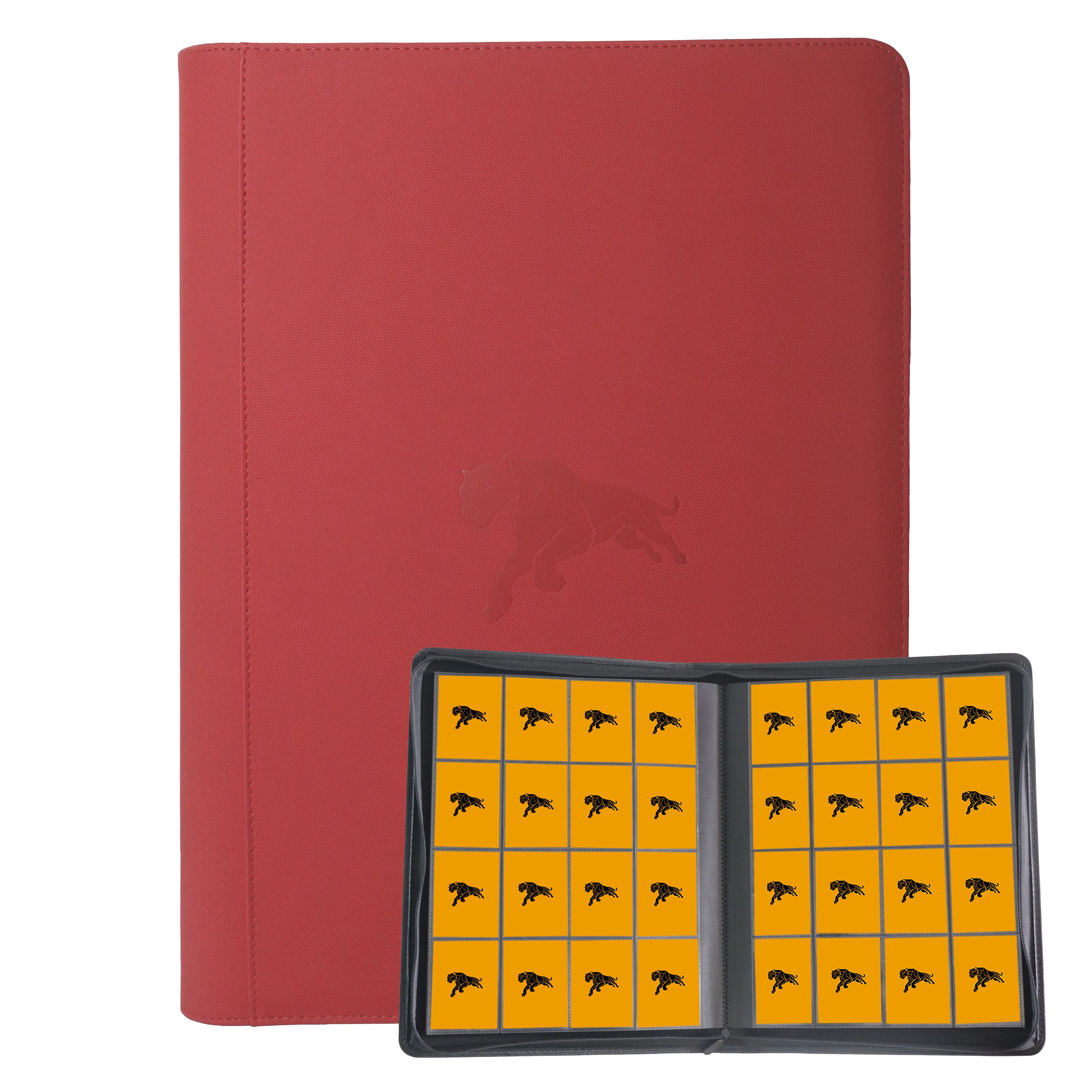 1024 Vakjes Dubbelzijdig PU Kaartenalbum 16-Vakjes Kaartenmap met 100 Sleeves voor TCG Sport Trading Cards