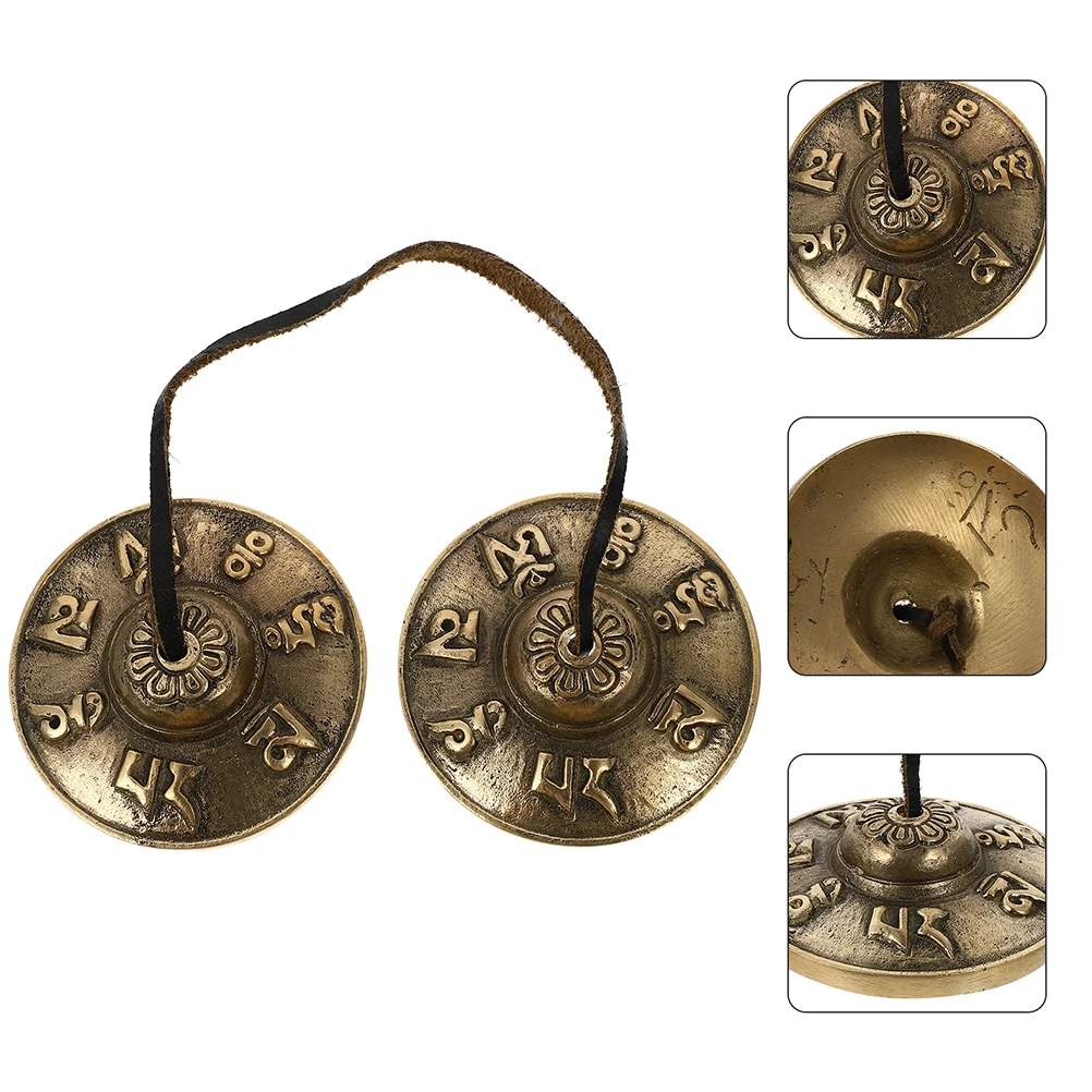 

Brass Bell Metal Bells Hand Held Percussion Music Tibetan Cymbal Cotton Cymbals Instrument Baby Musical Instruments for Adults