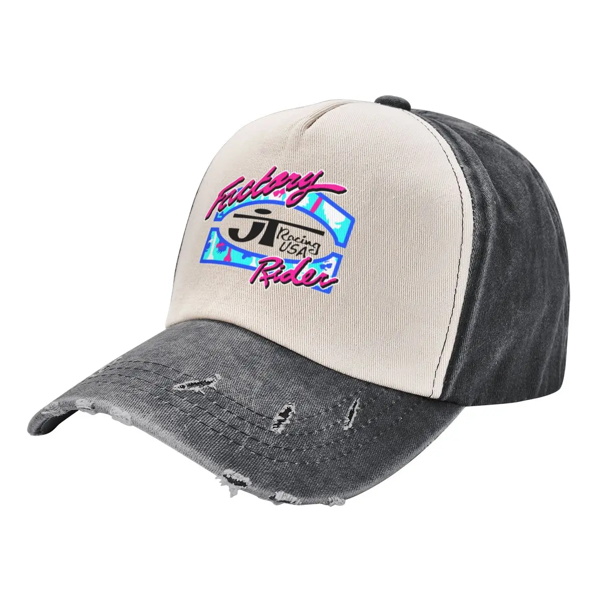 JT Racing USA vintage BMX logo Factory Driver Neon Baseball Cap |-F-| Icon Thermal Visor Hats For Women Men's