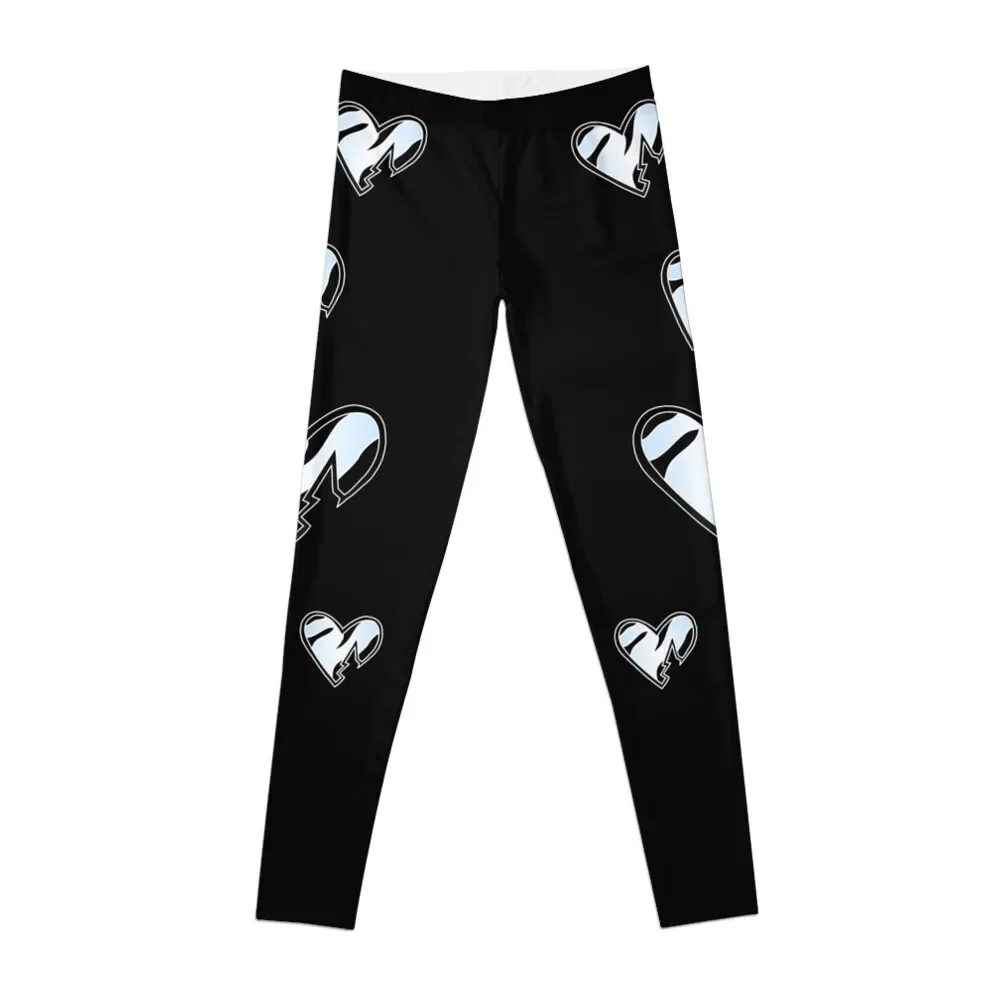 

HBK Heart Silver Leggings gym womans flared Womens Leggings