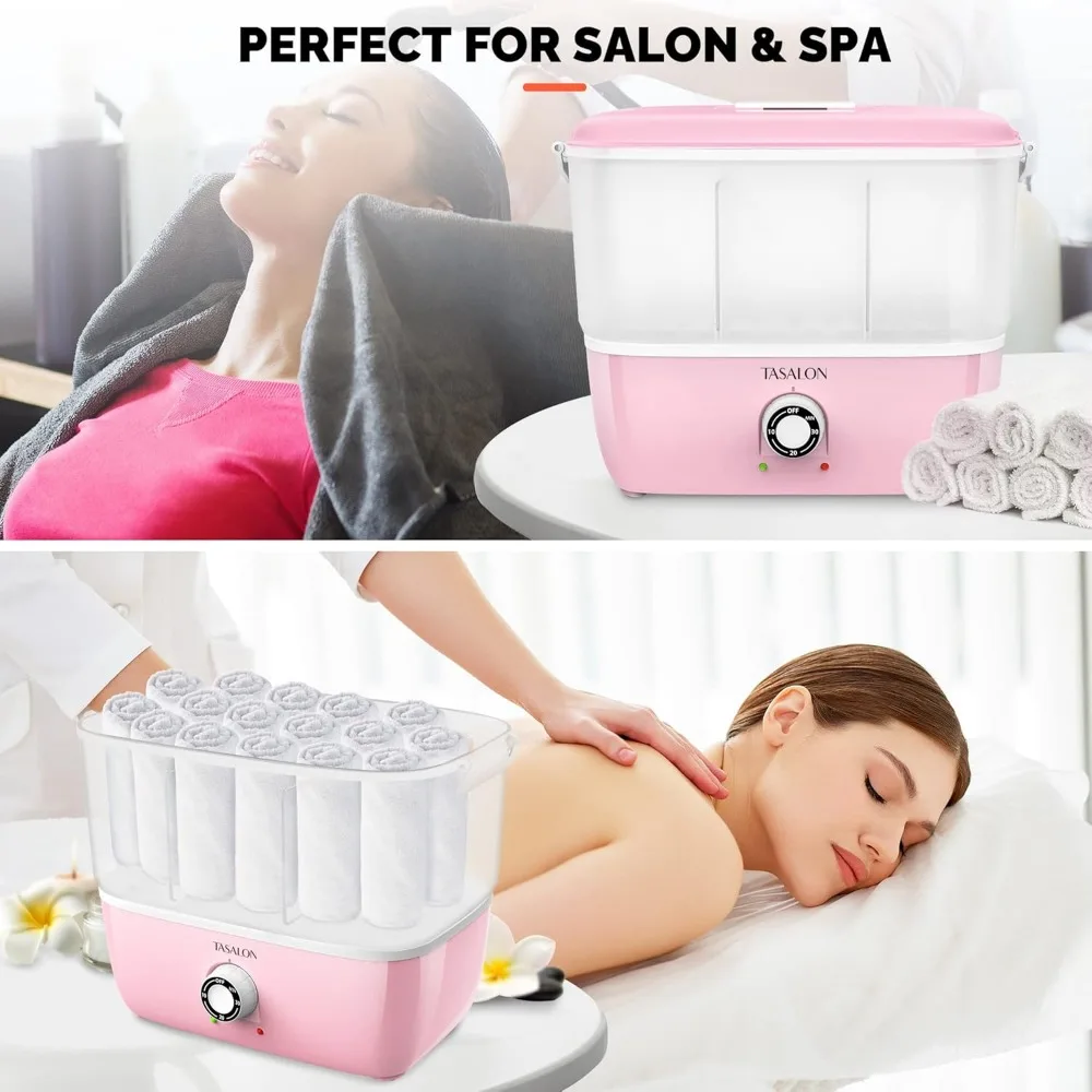 Steamer handuk panas untuk facial, mesin handuk portabel cocok dengan 16 handuk Mini, perlengkapan Salon penghangat handuk untuk facial, Spa