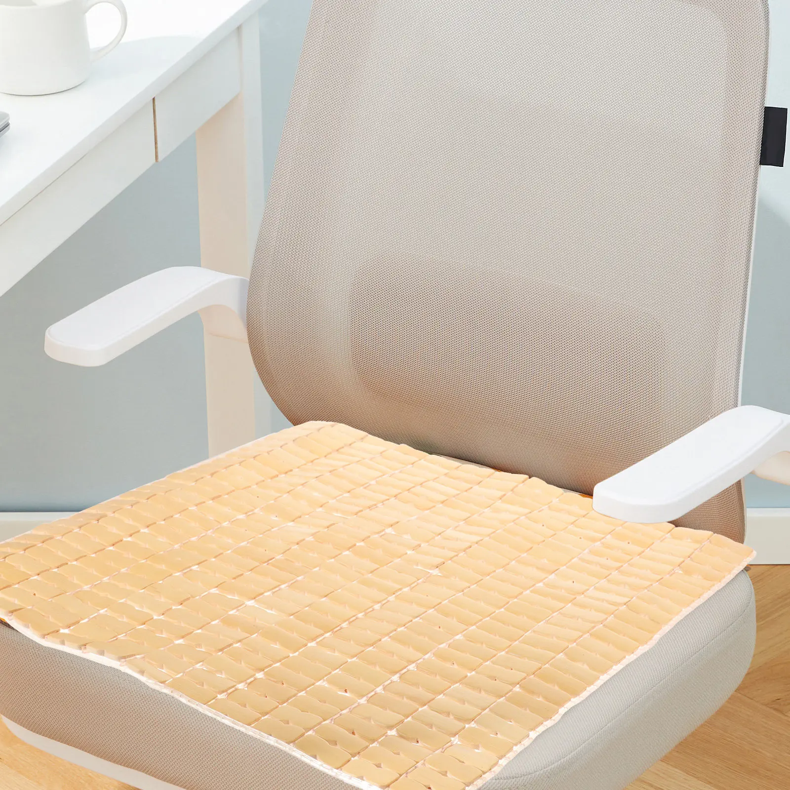Ergonomic Bamboo Seat Cushion Summer Office Chair Mat Lightweight Comfortable Seat Pad for Bedroom Outdoor Seating Support
