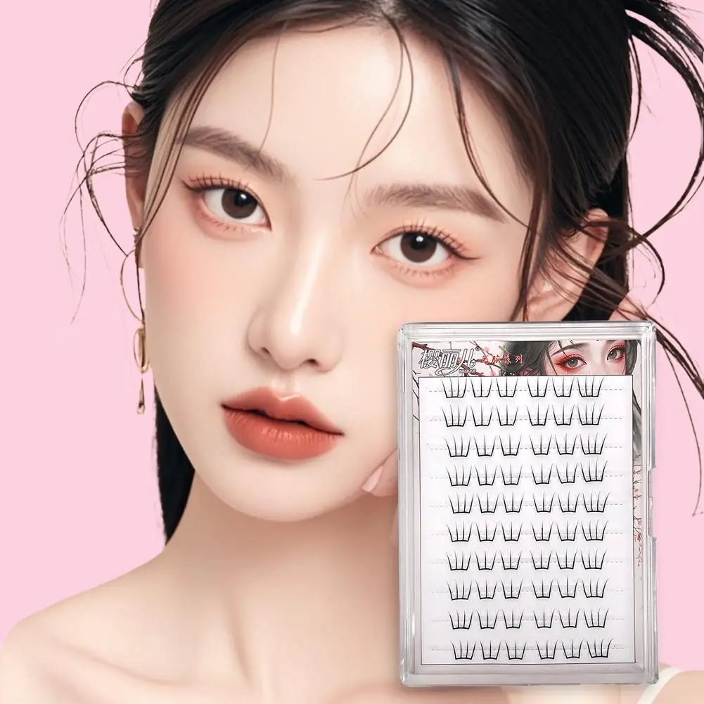 글루 프리 속눈썹 클러스터 초박형 시트 시리즈 페이크 제로 속눈썹 세그먼트형 리퀴드 느낌· 속눈썹 속눈썹 터치 O6X4