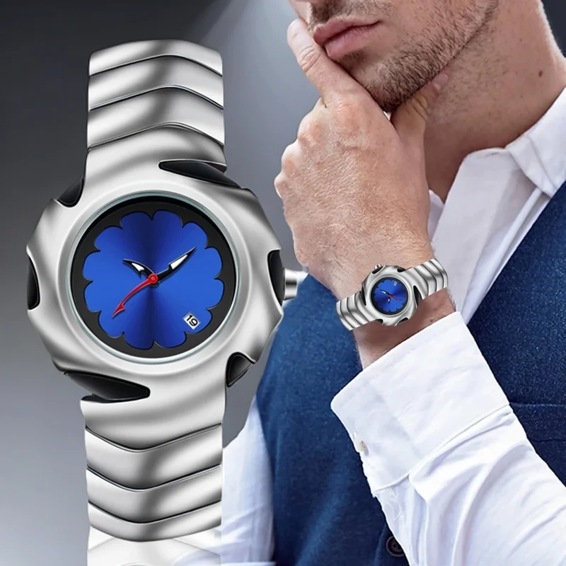 Luxury Y2K Creative Ins Style Design Shaped Blade Quartz Watch For Men Fashion Senior Stainless Steel Unusual Reloj Watches