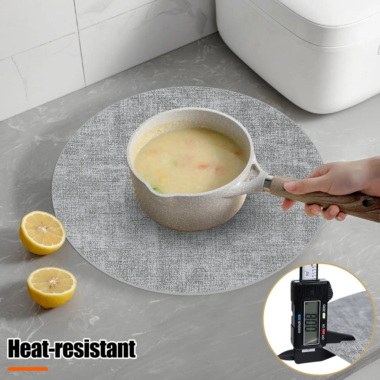 

Olanly Faux Leather Place Mats Heat-Resistant Durable Table Mats Wipeable Washable Place Mats Non-slip Reusable Daily Coasters