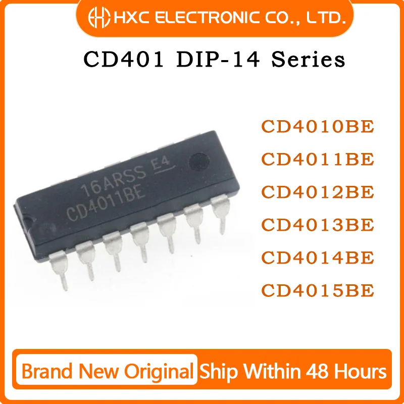 

10PCS CD4010BE CD4011BE CD4012BE CD4013BE CD4014BE CD4015BE 100% New Original IC Chips