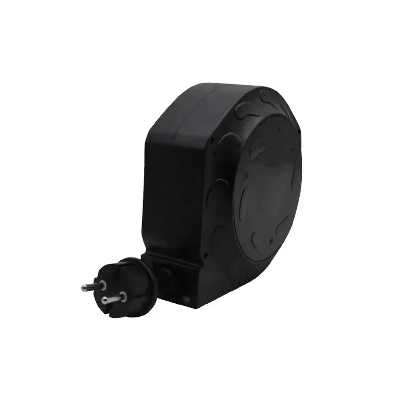 Auto-Rewind Retractable Power Cord – European Small Mini Extension Cable Reel