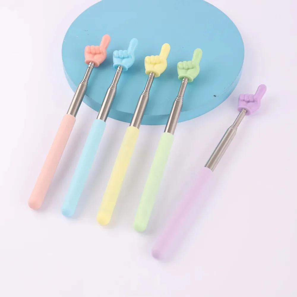 Stainless Steel Teaching Pointer Parent-Child Finger Reading Sticks Telescopic Rod Finger Design Teaching Stick Kids School Tool