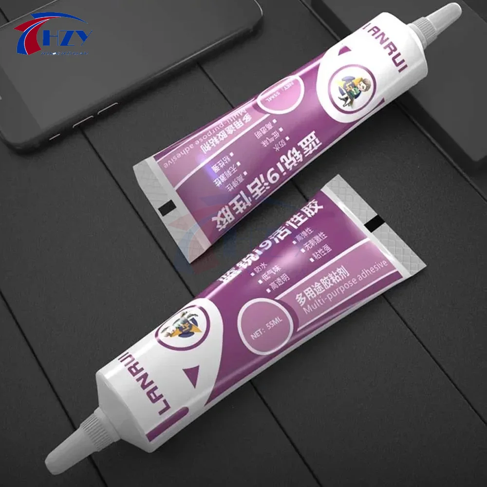 Lanrui I9 Black Transparent Adhesive Glue 55ml Rapid Curing Clear Glue For Phone Screen Frame Case Bonding Mobile Repair Tools