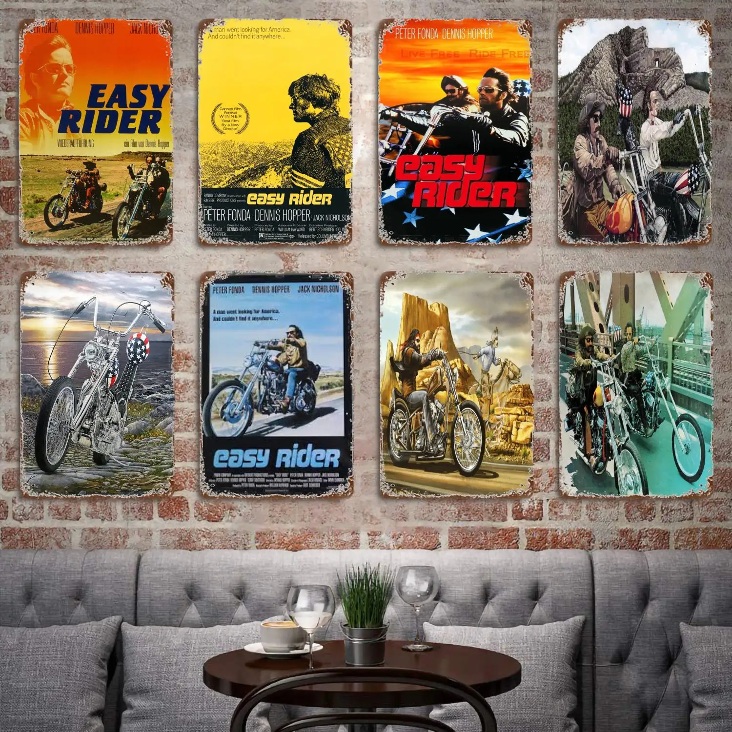 Easy Rider metalowa ozdoba plakat Vintage znak puszka metalowy znak dekoracyjna tablica na Pub Bar Man Cave Club dekoracja ścienna