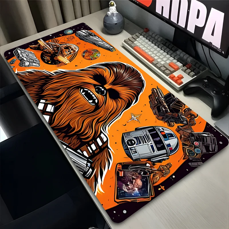 

Gamer Mouse Pad 900x400 Star Wars Chewbacca Large Mousepad Laptop HD Print Anime Desk Mat Gaming Keyboard Accessories Mouse Mats