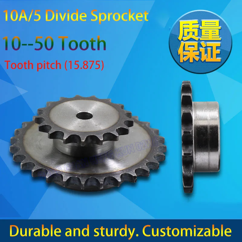 10A Chain Drive Sprocket 10-50 Teeth Carbon Steel Chain Gear Pitch 15.875mm Industrial Sprocket Wheel Chain Gear