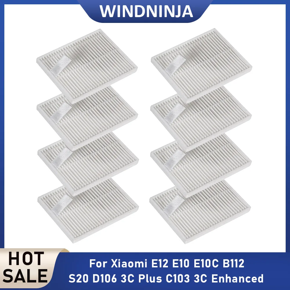 HEPA-Filterzubehör für Xiaomi E12 E10 E10C B112 S20 D106 3C Plus C103 3C Enhanced Edition Roboterstaubsauger Ersatzteile