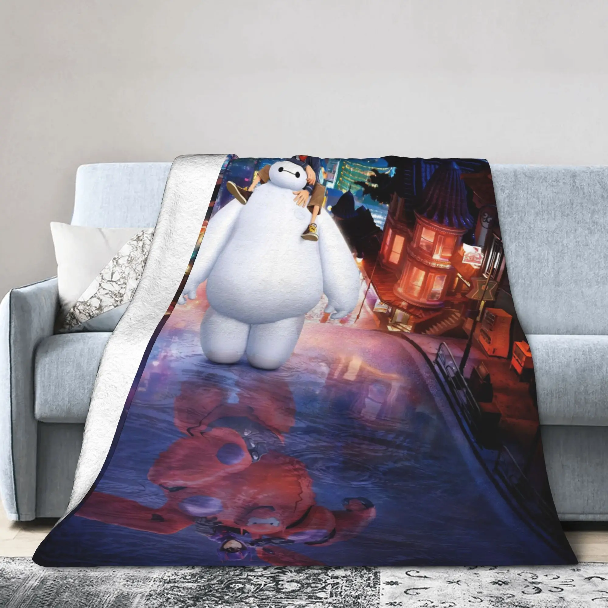 كبير بطل Baymax درع غطاء بطانية الصوف هيرو حمادا الدافئة رمي بطانية لسيارة لحاف تنفس #1