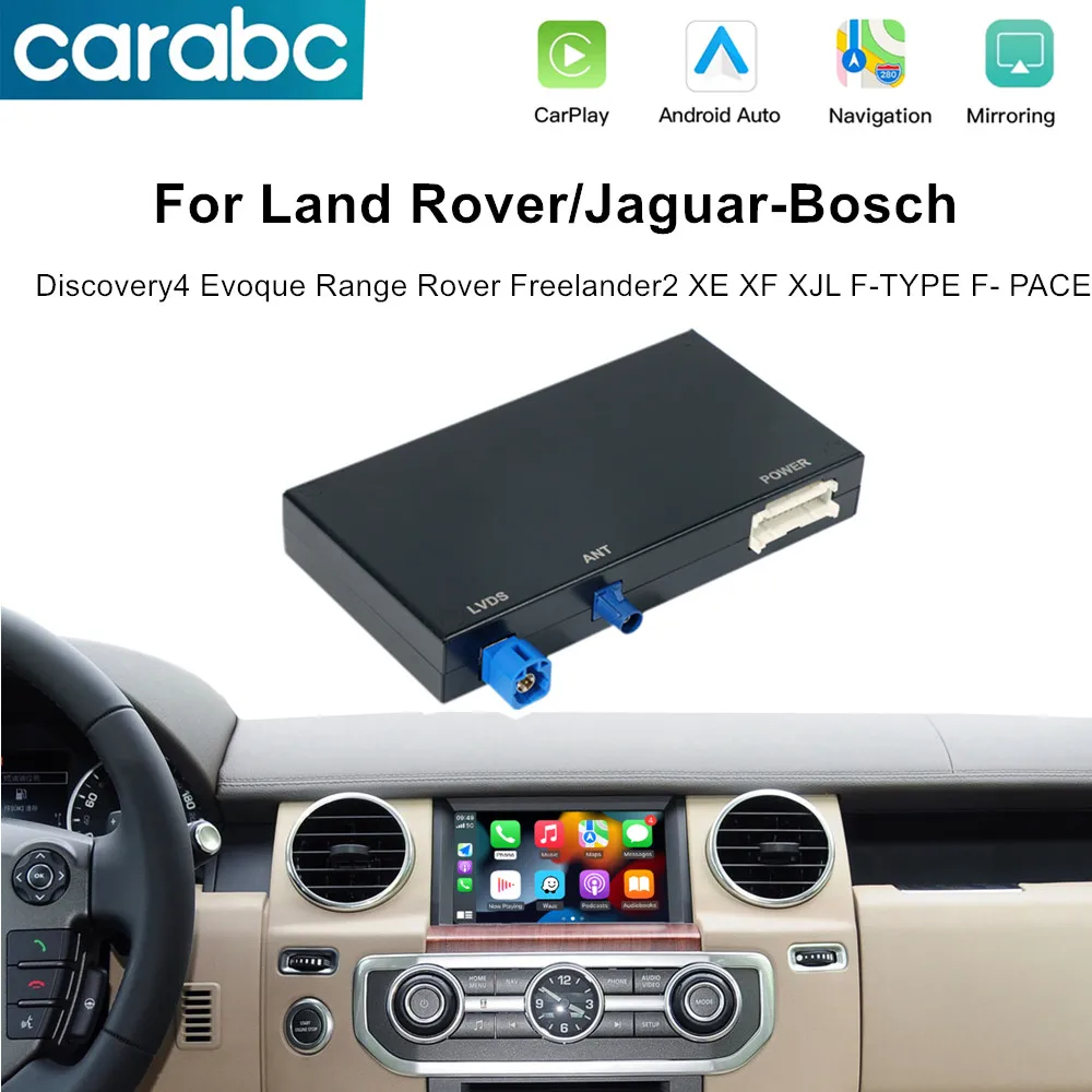 For Land Rover Jaguar Bosch Harman Discovery 4 Evoque Freelander 2 XE XF XJL Wireless Carplay Android Auto Decorder Box