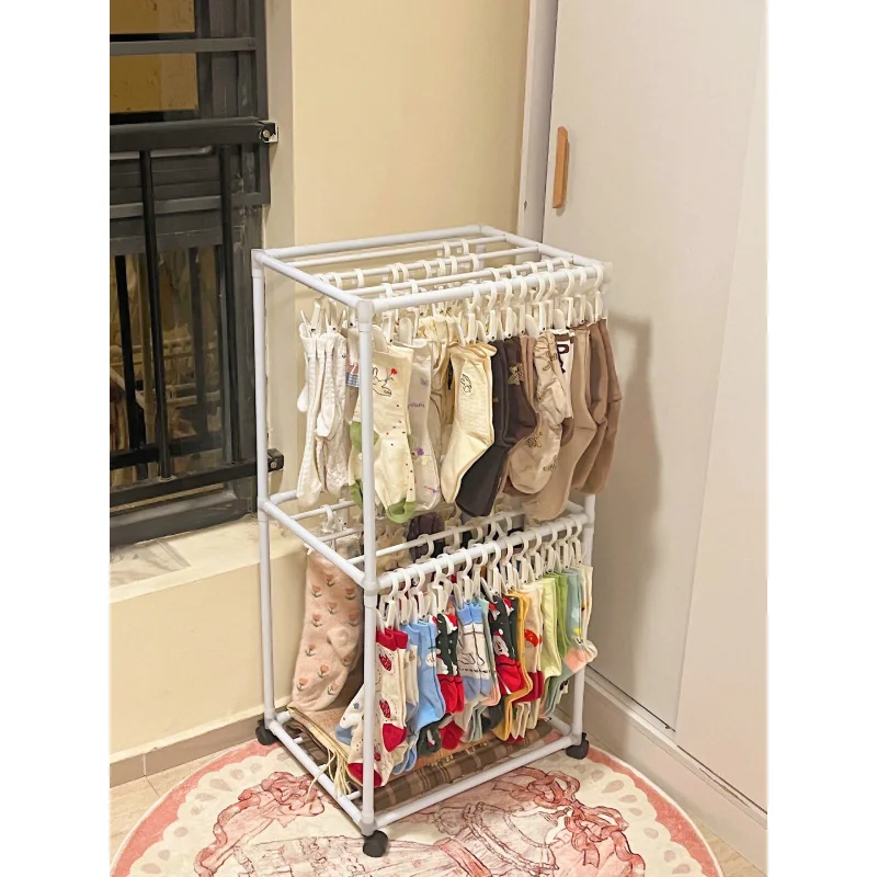 Balcony drying sock storage tool, cool sock rack, multifunctional sock holder, special hanger for drying underwear and underwear