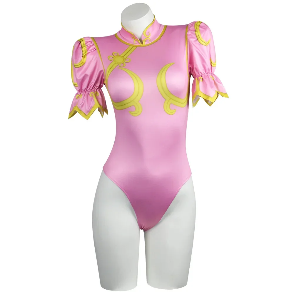 Anime Game Street Cosplay Costume Fighter Chun Li Jumpsuits Swimsuit Vest Sexy Cosplay Outfit Women Halloween Party Convention view 3