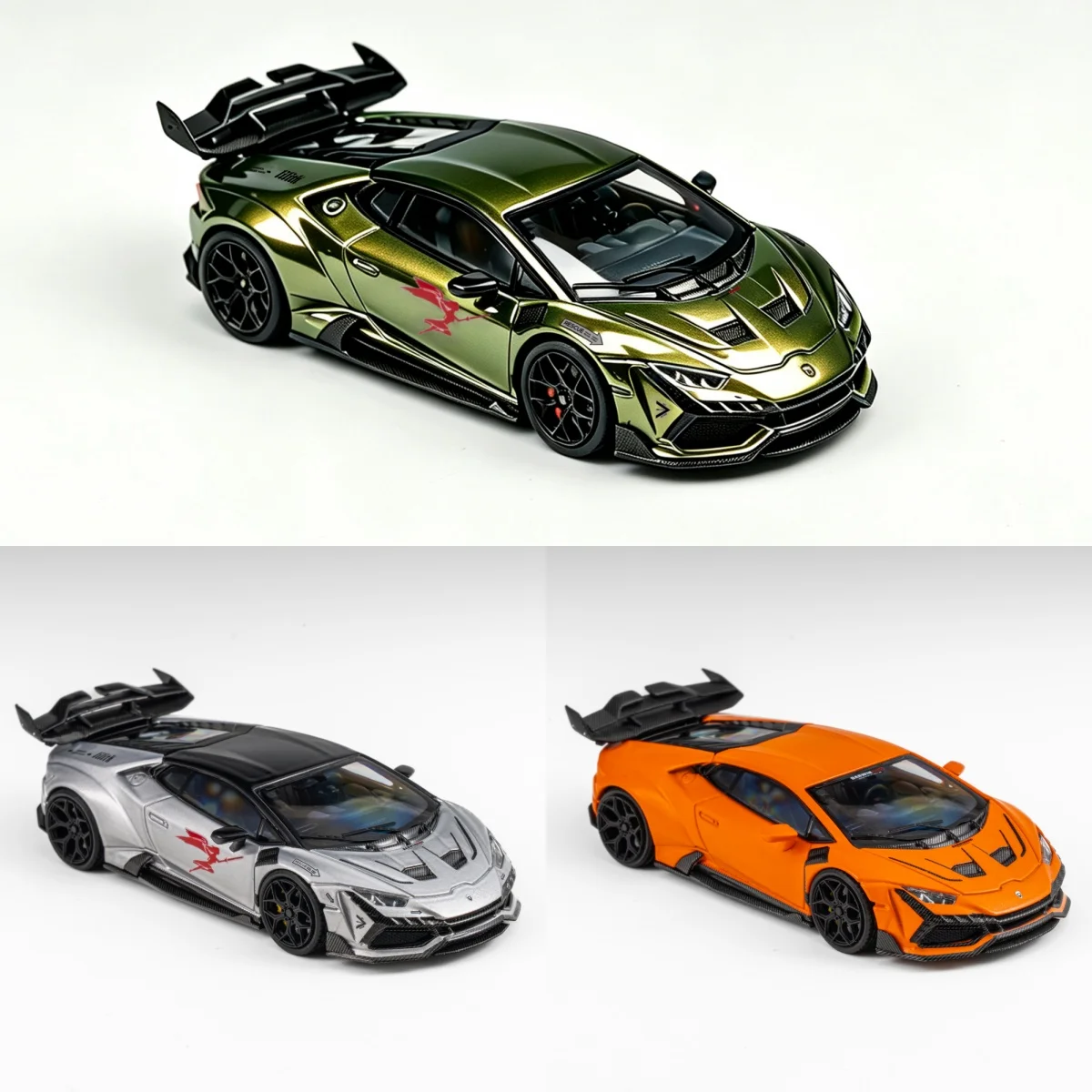 King Model 1:64 Lamborghini DarwinPRO Huracan LILITH Openable Rear Cover Alloy Diecast Model Car Collectible Gift