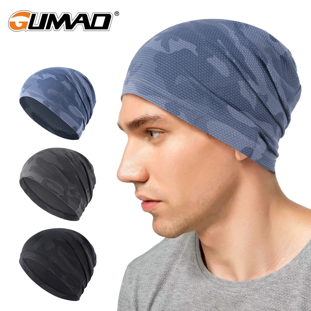 

Skull Cap Cycling Cap Ice Silk Cooling Breathable Sweat Absorption Beanie Hat for Outdoor Cycling Bicycle Riding Sports Hat Men