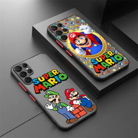 Fun Magic Super M-Marios Frosted Translucent For Samsung Galaxy S24 S23 S22 S21 S20 FE S10 S9 S8 Plus Ultra Pro 5G Cover